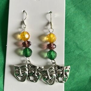 🌻3/$15 Mardi Gras Charm Earrings-NWOT